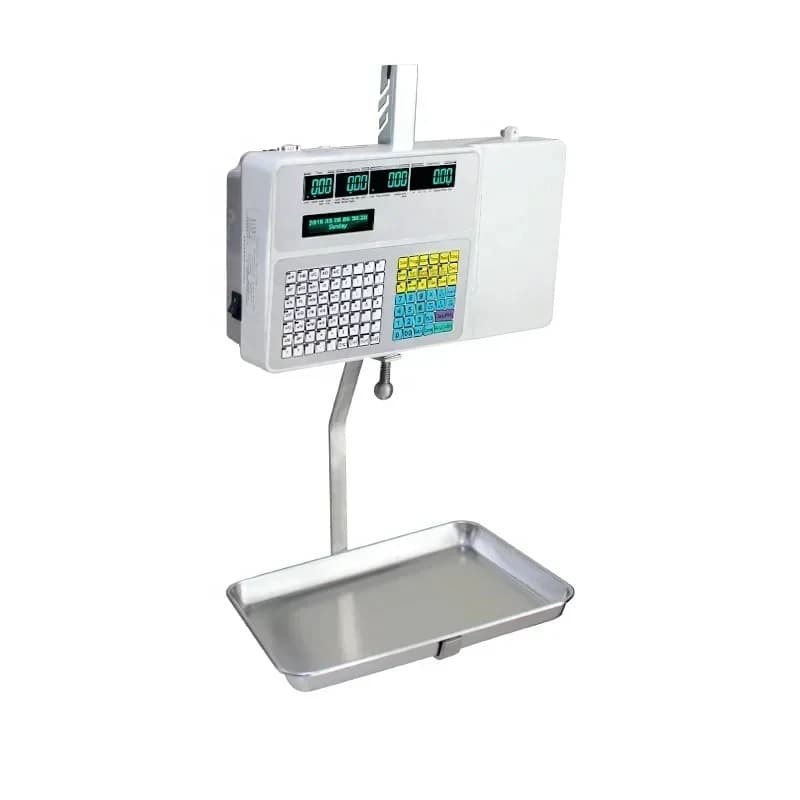 0Kg Digital Seafood Barcode Hanging Scale With Stainls Steel Pan Supermarket