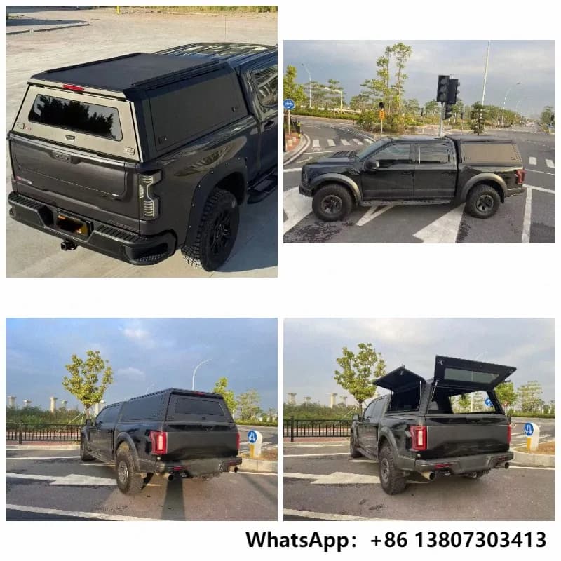 Black Hardtop Canopy for 4X4 Pickup Truck Compatible with Ford Ranger F150 Nissan Frontier - Wholesale Hardtop Truck Canopy