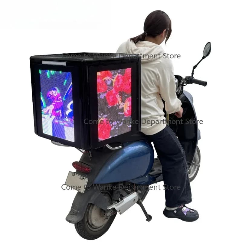 GPS Advertising Led Display LED Panel Screen for Food Delivery  Box Remote Controller