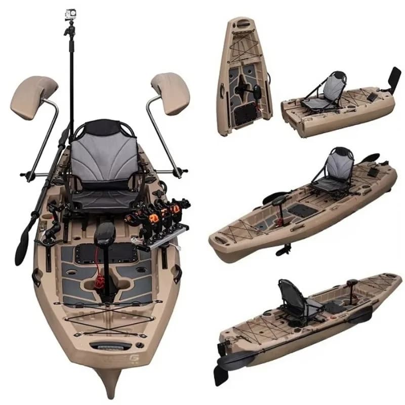 New Arrival 9.5FT Fishing Pedal Kayak - LLDPE Plastic 2 Section Detachable Kayak for Anglers