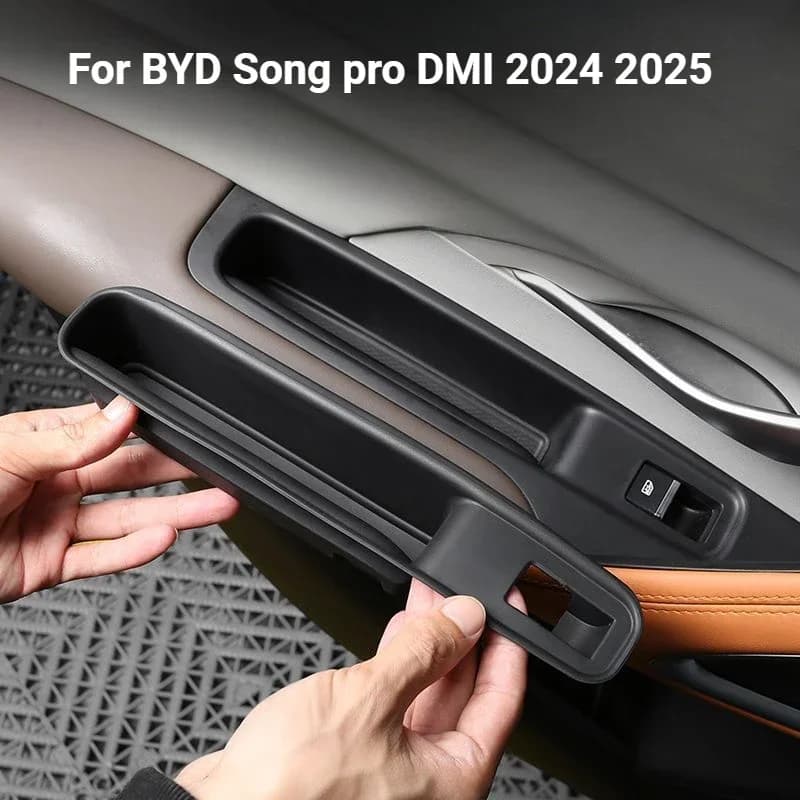 For BYD Song pro DMI 2024 2025 Car Door Storage Box Armrest Silicone Storage Box Door Handle Storage Box Cover Modification