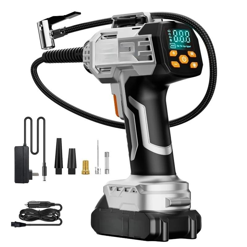 Handheld battery removable high pressure high power, preset tire pressure wireless pump