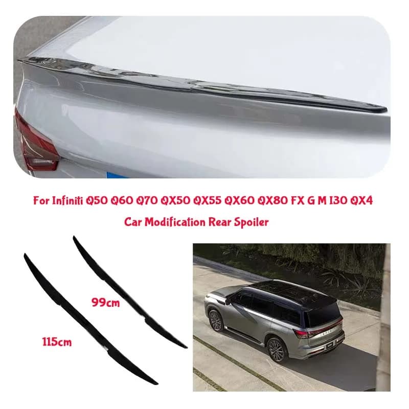For Infiniti  PVC Material Car Special Tail Wing Punch-Free Integrated Paste Auto Spoiler car wing