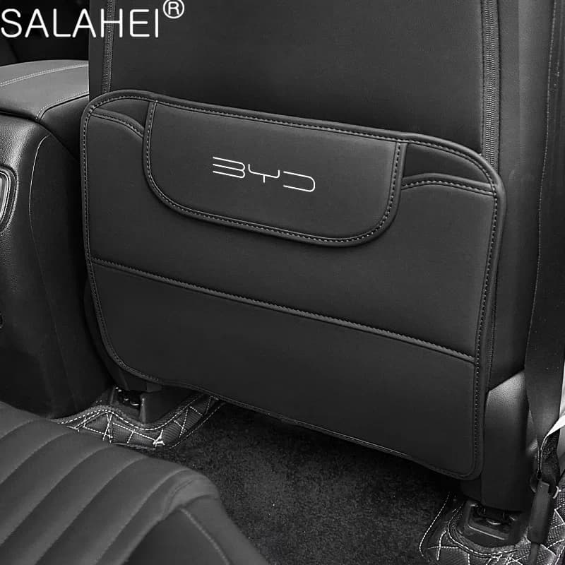 Car Seat Backrest Anti Kick Pad Protector Mat Storage Bag For BYD Tang F3 Atto 3 Yuan Plus Song Max F0 G3 I3 Ea1 Dmi 2din G6 Qin