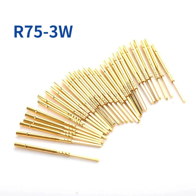 100PCS R75-3W Spring Test Probe Needle Tube Outer Diameter 1.32mm Total Length 26.2mm Probe Needle Seat