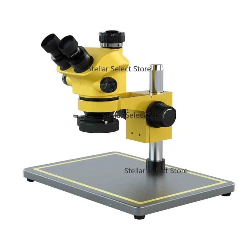 Professional Industry Stereo Electronics 7-50X HD Trinocular Microscope 0.5X CTV For Mobile PCB Soldering Welding Re