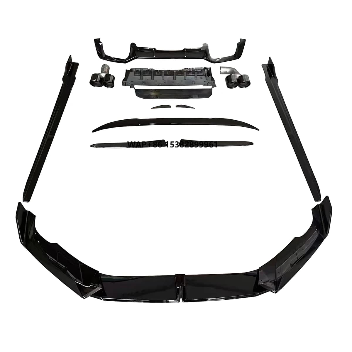 Body Parts Black Knight Style Gloss Black Aero Kit Front Lip Side Skirt Rear Diffuser for  G01 LCI X4 2021-2024