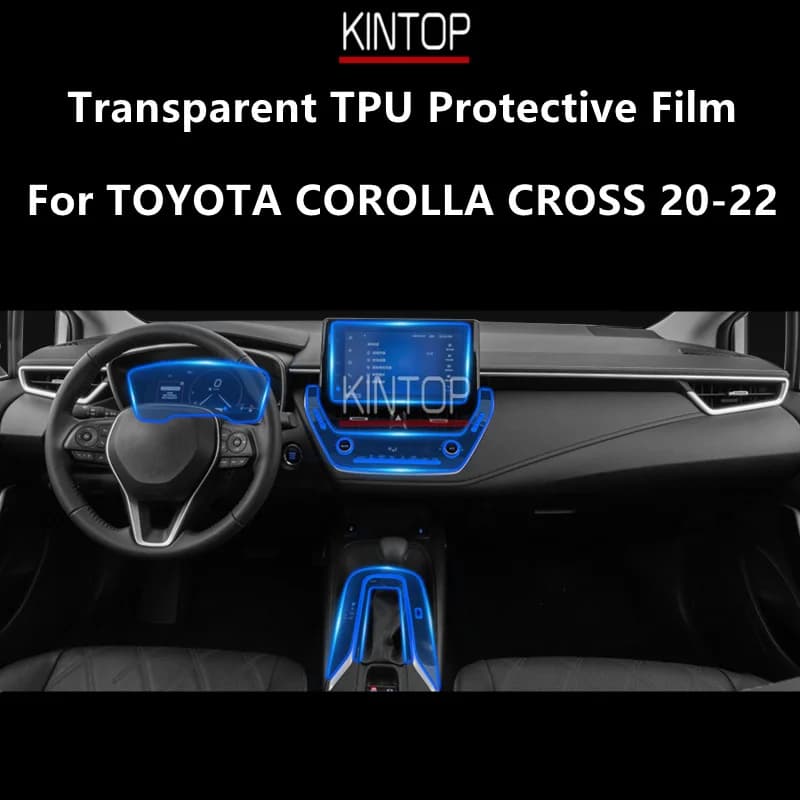 For TOYOTA COROLLA CROSS 20-22 Car Interior Center Console Transparent TPU Protective Film Anti-scratch Repair Film Accessories