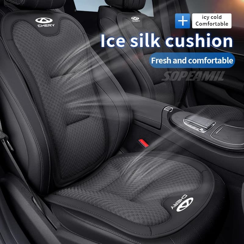 Car Seat Cushion Cover For Chery Tiggo 3 4 5 7 7Pro 7 8 Plus 9 Arrizo 5 6 7 GX 5x EQ7 Fulwin 2 A3 A5 Ice Silk Seat Protector Pad