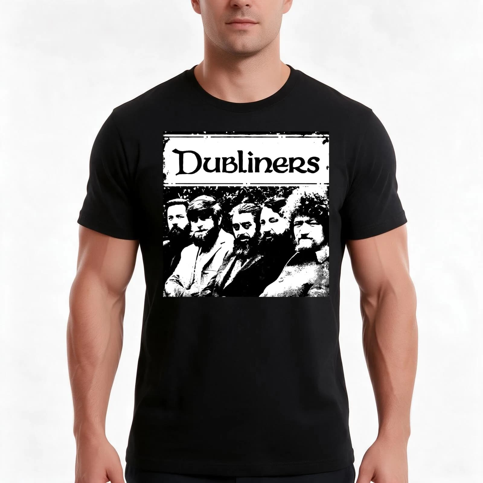 The Dubliners T-Shirt, Summer Casual Cotton Tee, Oversized Streetwear Tops, Vintage Graphic Print, Loose Fit Short Sleeve