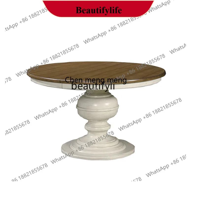 z183 American solid wood combination Nordic retro dining table restaurant dining table furniture