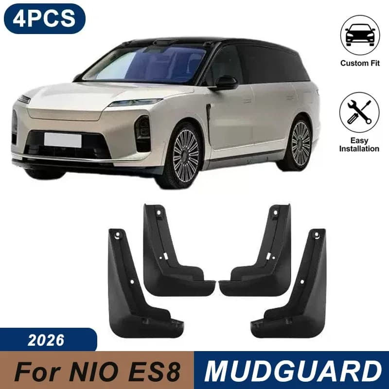 4PCS Car Mud Flaps For NIO ES8 2026 Waterproof Anti-Splash Fender Mudguards Auto Exterior Accessories