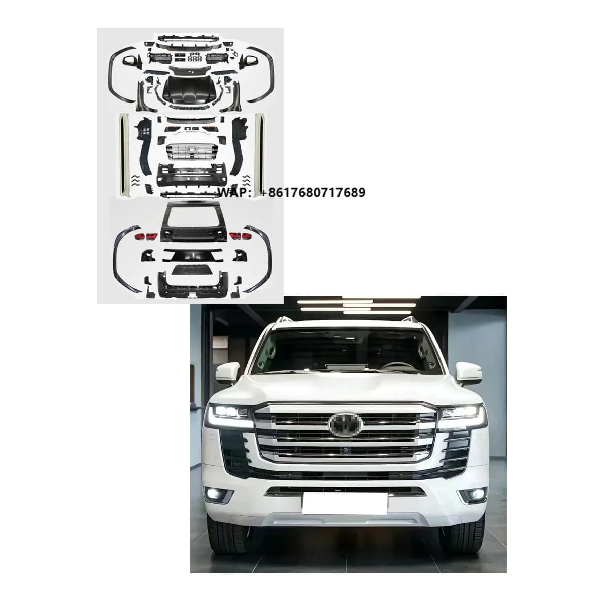 OUYE 2018 FaceLift Para Body Kit for 2008-2023 Upgrade to 2023 Black ABS+PP+Aluminum Autonomous Installation