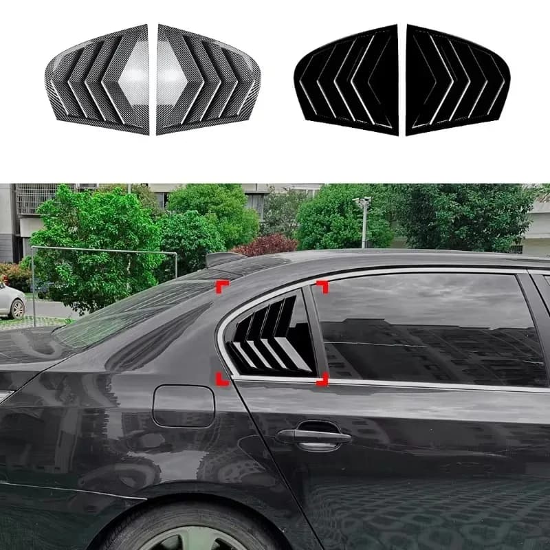 For BMW 5 Series E60 2004-2010 ABS Car Rear Side Window Rear Triangle Window Spoiler Louver Trim Exterior Accessories