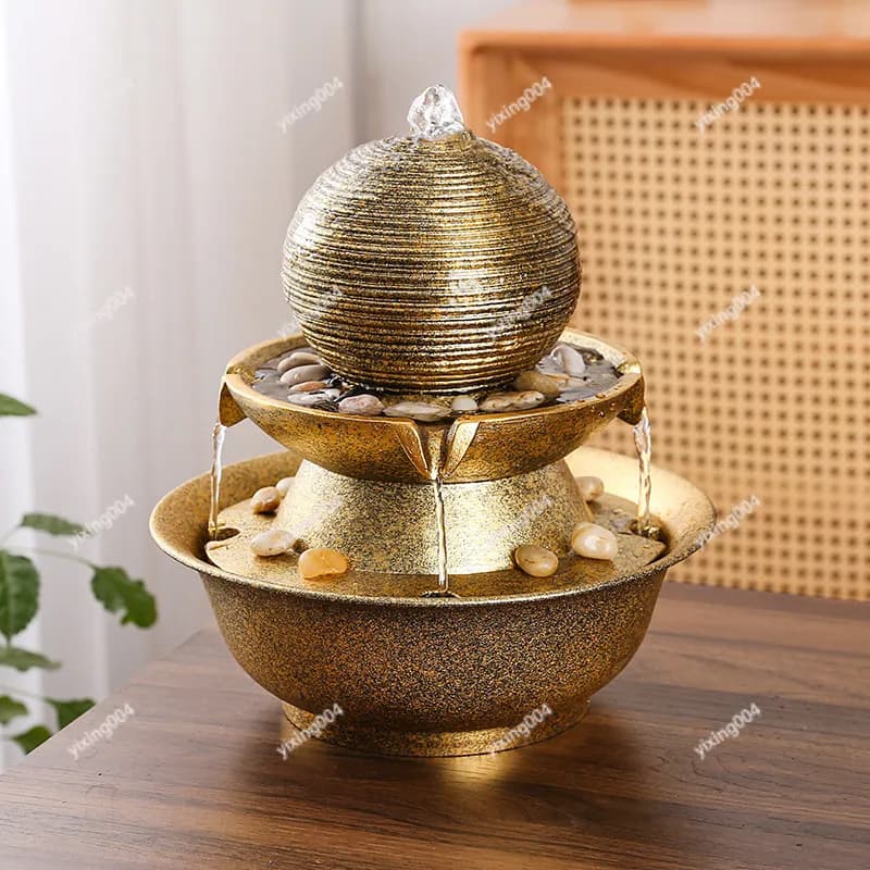 Mini Tabletop Circulating Water Fountain, Creative Home Decor for Opening Birthday Present
