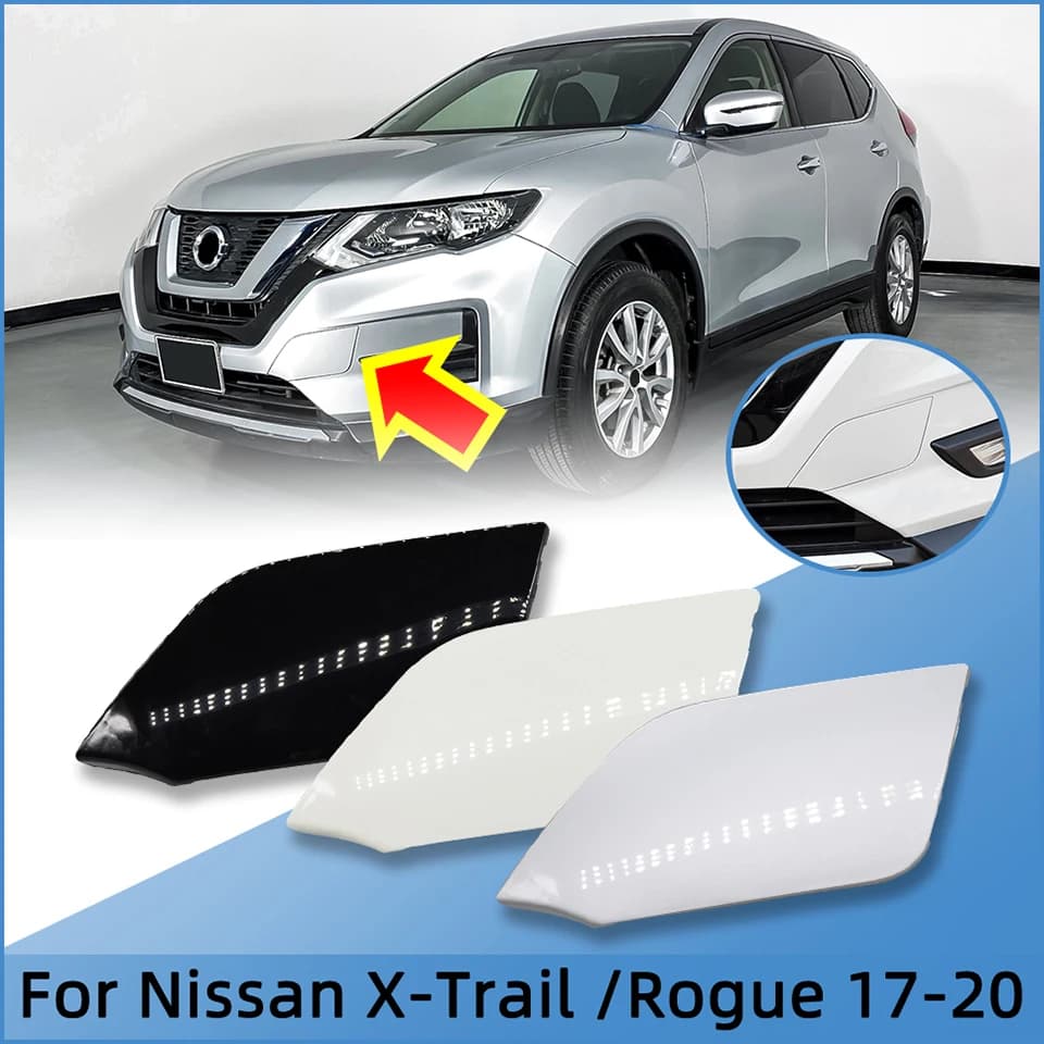Auto Front Bumper Tow Hook Eye Cover Cap For Nissan X-Trail XTtrail Rogue T32 2017 2018 2019 2020 Towing Hauling Lid Garnish