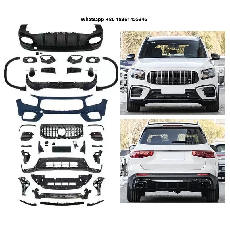 For 2024 GLB X247 Car Modification Upgrade AMG35 Surround Front Bumper and Rear Bumper Body Kit Suitable