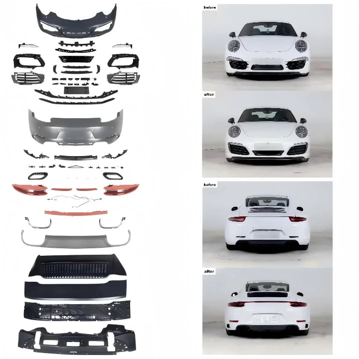 STLF 2012-2015 Upgrade 2016-2019 Body Kit Front & Rear Plastic Bumpers with Fog Light Cut-Outs New Condition