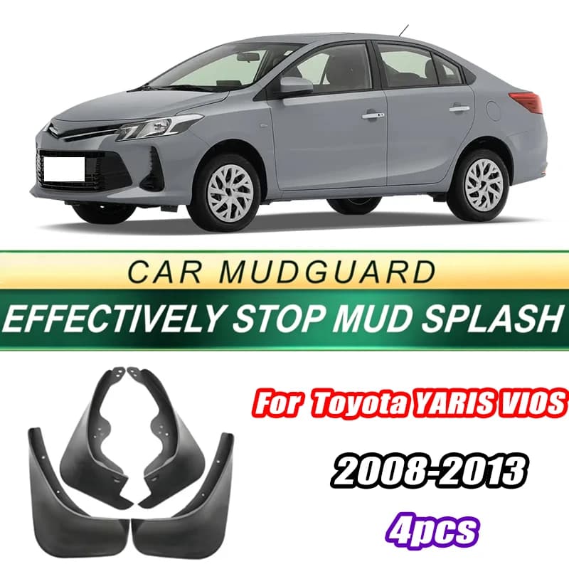 For Toyota YARIS VIOS 2008-2013 NEw Upgraded Soft Material Car Mud Flaps Front Rear Wheel Mudguards Splash Guards Fender
