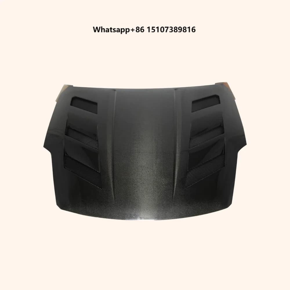 For 350Z Z33 AM Style Carbon Fiber Vented Front Bumper Hood Bonnet