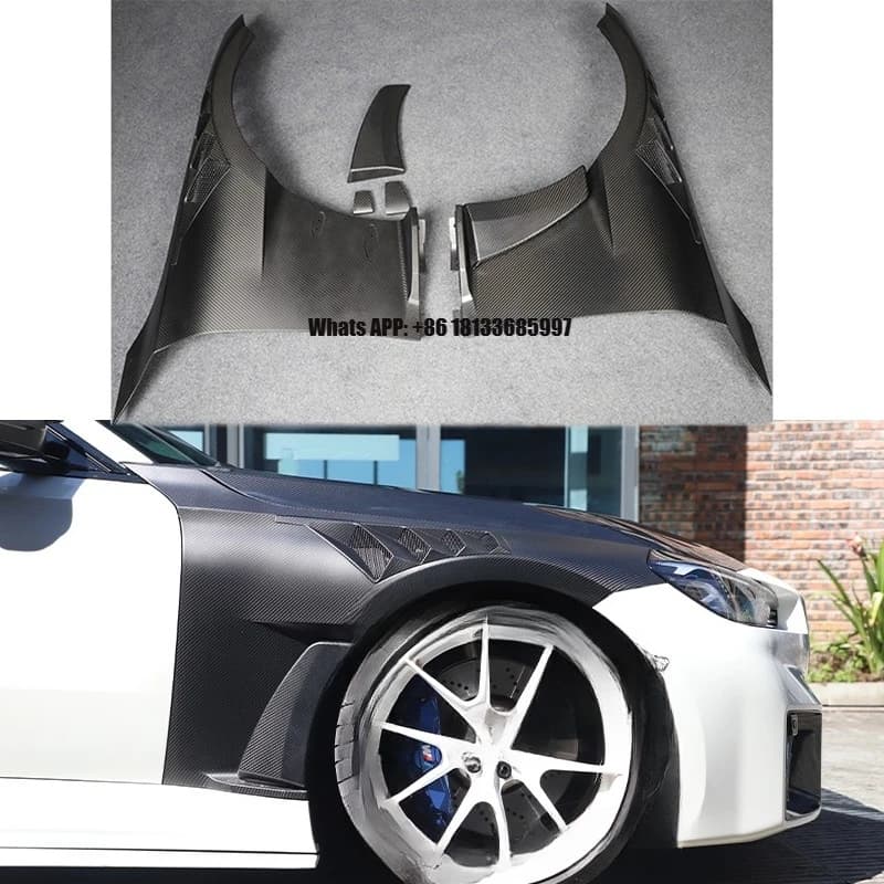 2022-2025 M2 G42/G87 Car Modification and Upgrade Carbon Fiber Fender Flares air Vents Front Bumper and Mudguards for BMW