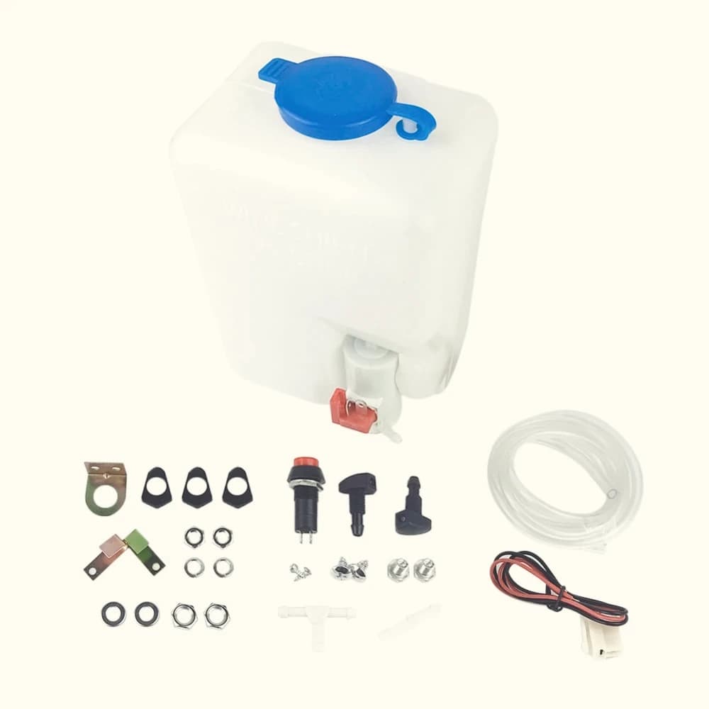 Kit  bomba  pósito Universal para parabrisas  coche, bomba  12V, 1,5 l, sistemas  limpiaparabrisas, pósito, accesorios  coche, j