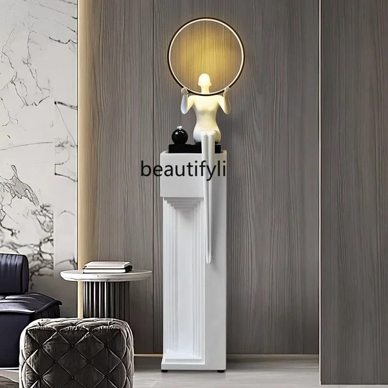 Light Luxury Flowing Water Ornament European Style Floor Creative Circulating Fountain Entrance Decoration Housewarming Gift