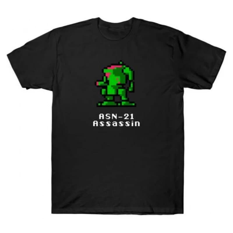 8bit Assassin Mechwarrior MWO Mech Combat RPG Gift t shirt Tech Robot Fighter Battletech Graphic clothes  All size tops