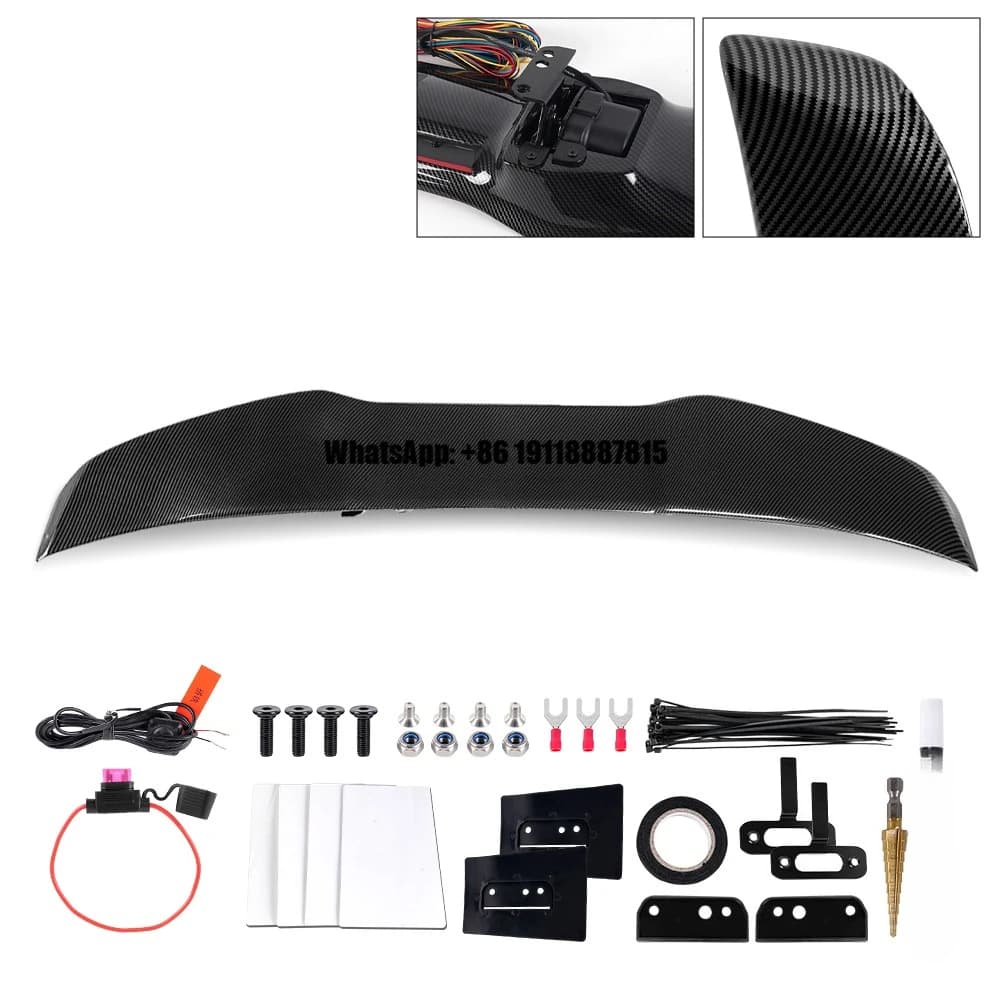 Factory Direct Sales Universal  Rear Trunk Spoiler Racing Wing Carbon Fiber Fits Most Sedans & Some Hatchbacks