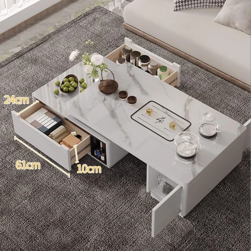 # L Living RoomWooden CoffeeTable Multi-functional Modern Luxury Design Center Table Nordic High-end Tavolino  Salotto Furniture