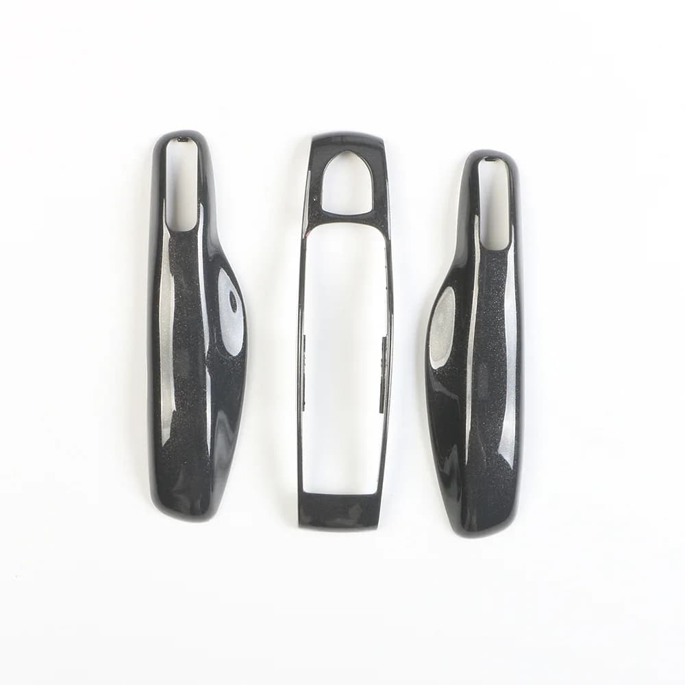 Key Case Agate Grey for Porsche Macan 718 911 Panamera Cayenne Taycan Car Key Protective Shell Remote Fob Cover Replace 3pcs/set