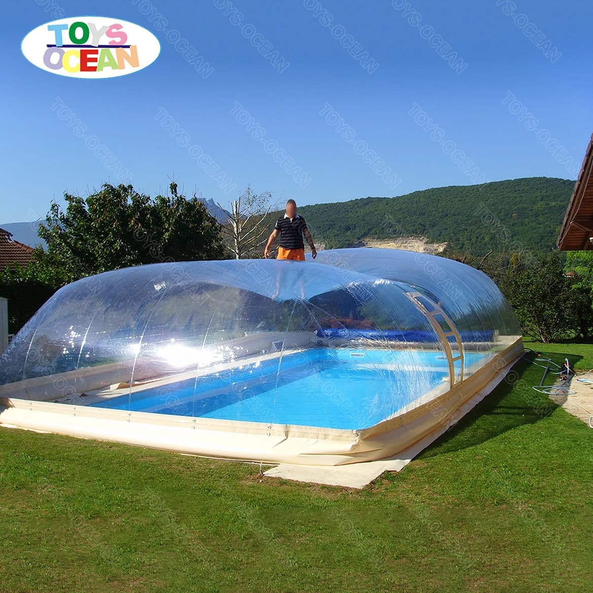 New Hot Sale Inflatable Clear Transparent Pool Cover  Inflatable Swimming Pool Cover Pool Tent