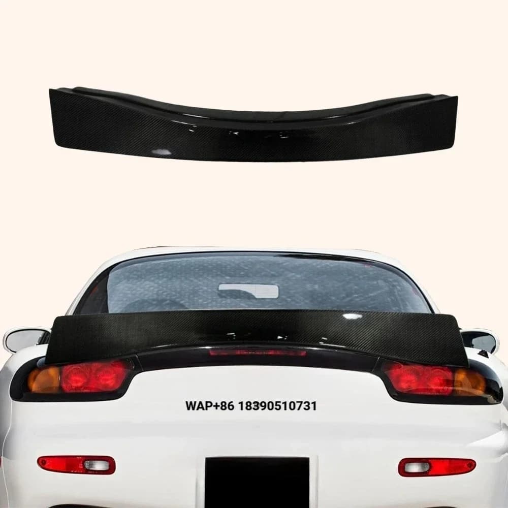 Car Body Kit Carbon Fiber Rear Spoiler for  RX7 RX-7 FD3S RB Style Rear Trunk Boot Spoiler Ducktail