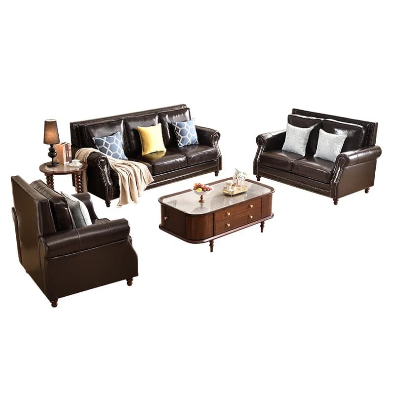 CX living room home high-end light luxury retro double sofa