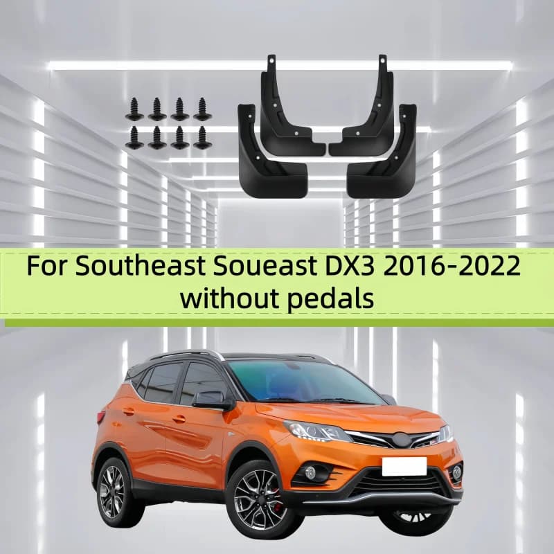 Car Mud Flaps Fender For Southeast Soueast DX3 2016-2022 without Pedals Front And Rear Wheels Mudflaps Splash Guard Protection