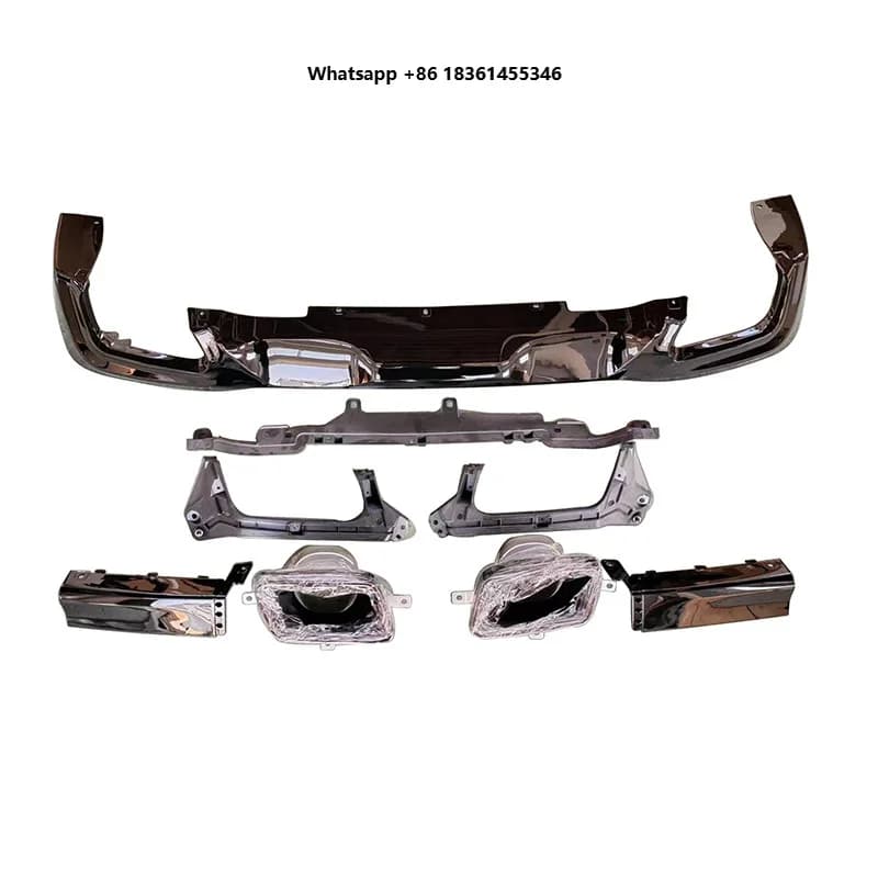 For 2 Series F44 rear , F44 modified dual tail lip, large square outlet glossy black tailpipe surr Suitable