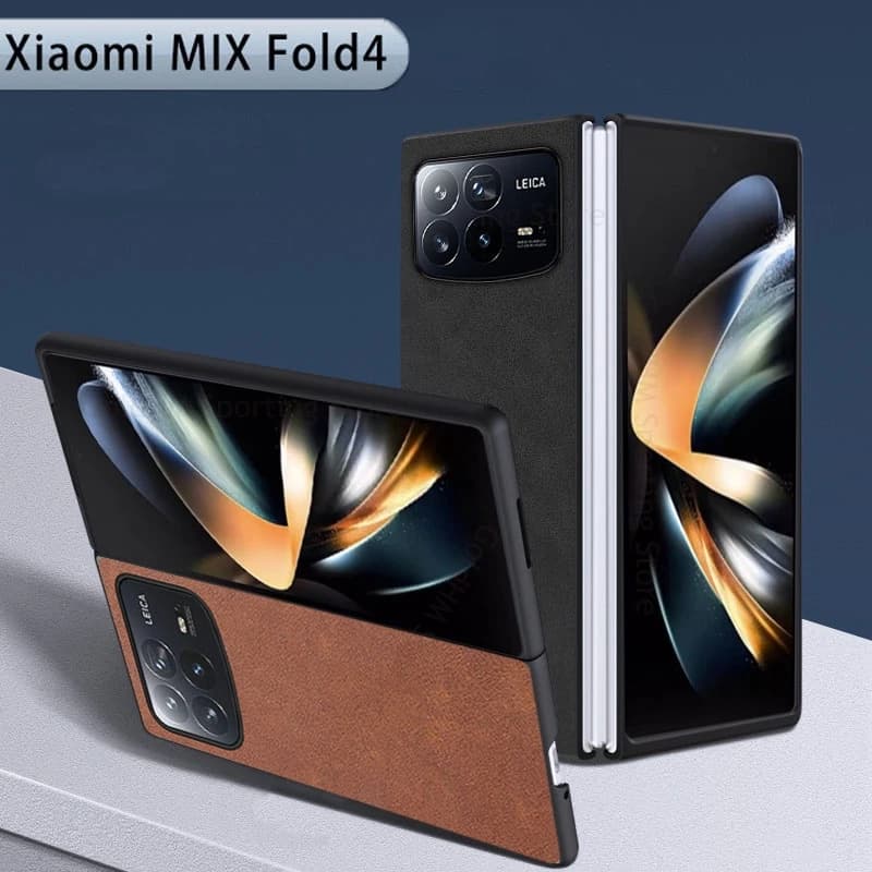 For Xiaomi Mix Fold 4 Leather Shockproof Phone Case For Mix Fold 3 2 Hard PC Bumper Protection Flip Cover For Mix Fold4 3 2 Capa