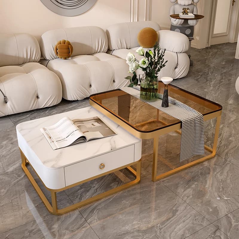 Nordic Simple Coffee Table Design Style Drawers Storage Coffee Tables Glam Modern Mesa De Centro Sala Living Room Furniture