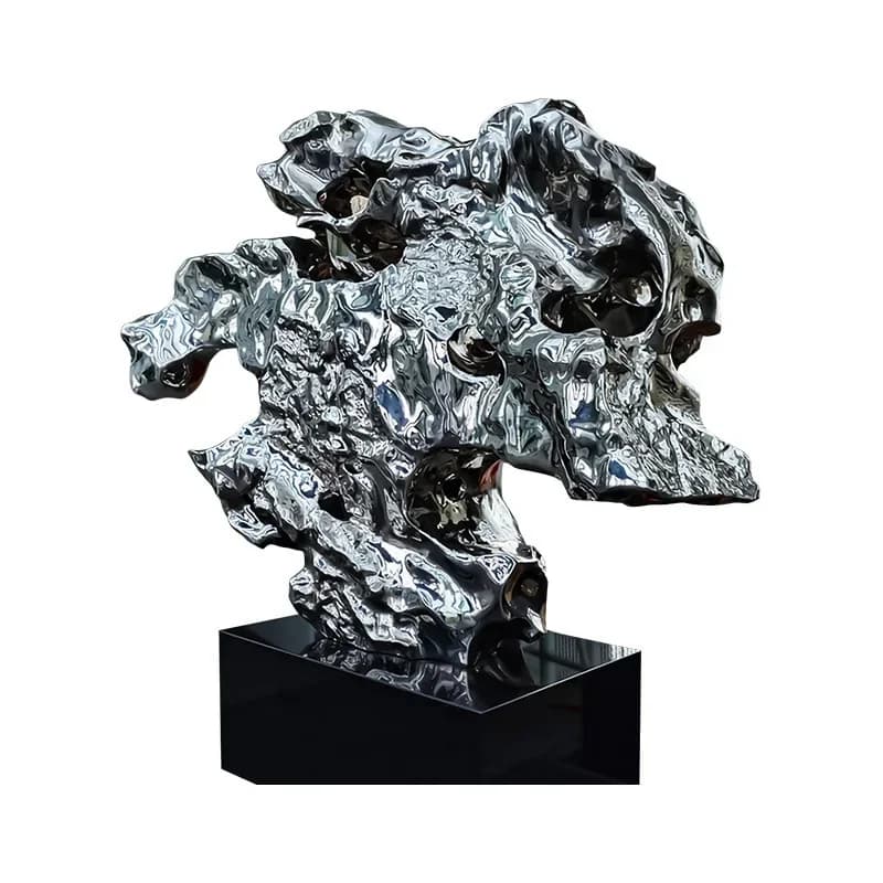 Outdoor large-scale landscape mountain sculpture, abstract special-shaped metal garden landscape ornament