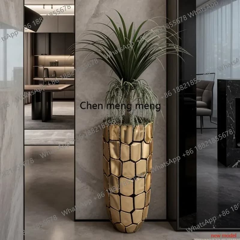 N138FRP floor-to-ceiling large vase light luxury home furnishing hotel shopping mall soft decoration jewelry