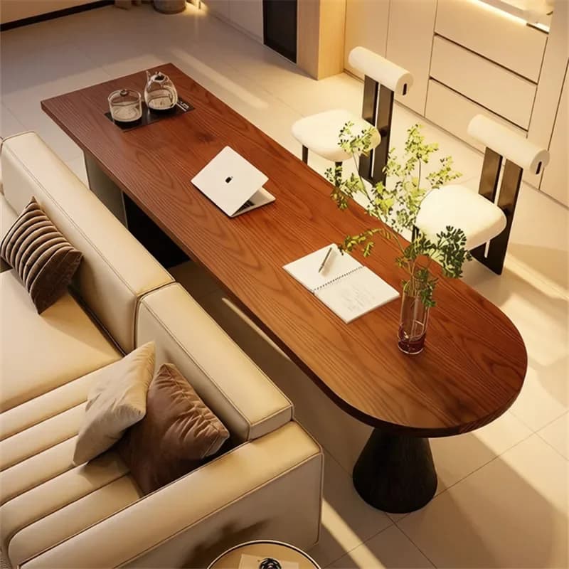 Medieval Style Pure Solid Wood Kettle Integrated Embedded Balcony Living Room Household Tea Tablel17