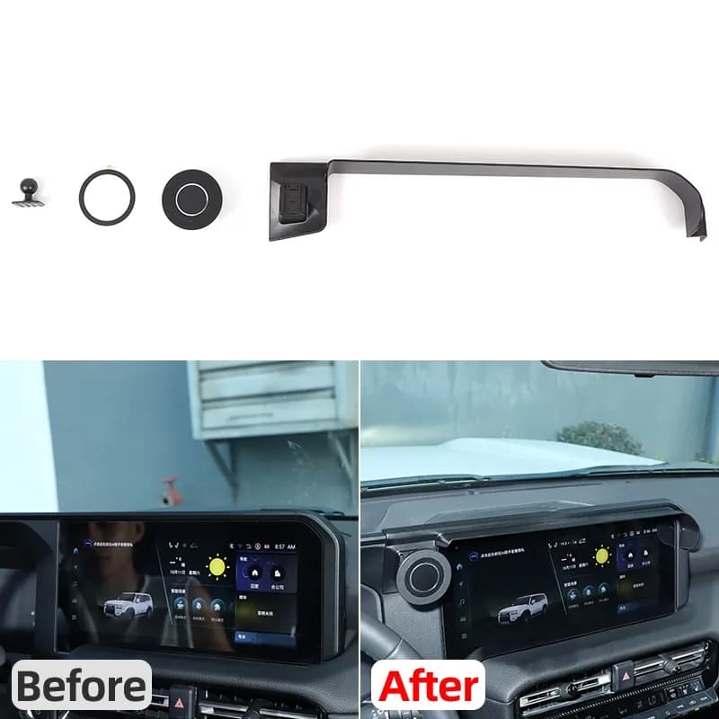 ABS For Toyota Prado 2024-2026+ Center Console Dashboard Navigation Screen Sun Visor Trim Cover Car  Accessories