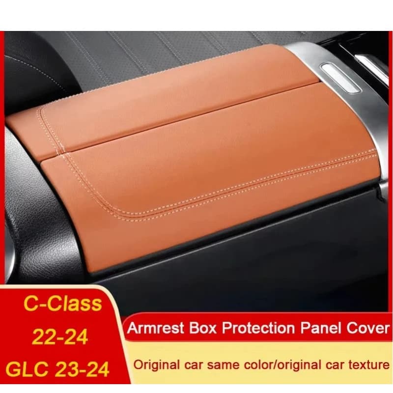 For Mercedes Benz C Class GLC W206 X254 2022 2023 2024 Car Central Control Armrest Box Lid Panel Trim Cover Shell Accessories