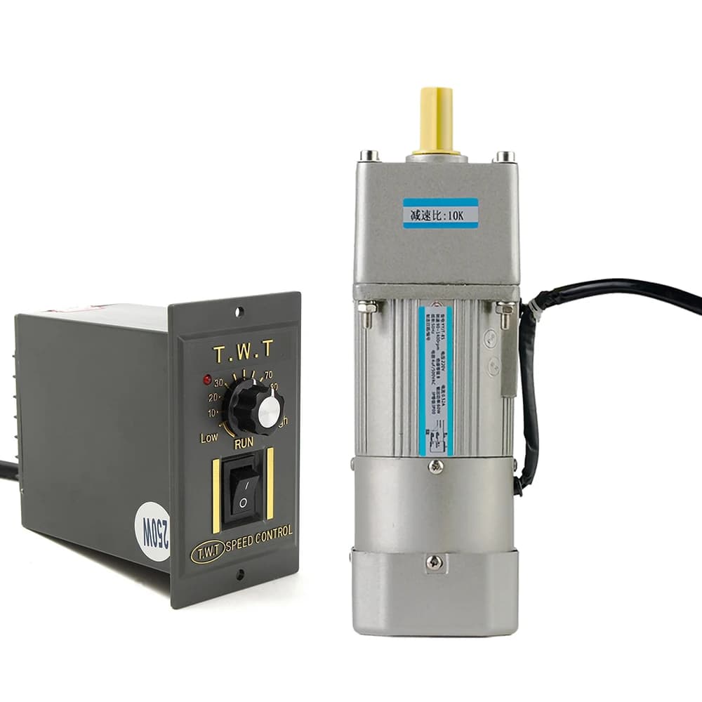Lunyee 90mm 120W 700rpm 1.54Nm Electric 220V AC Induction Variable Speed Gear Motor With 2 Ratio Gearbox