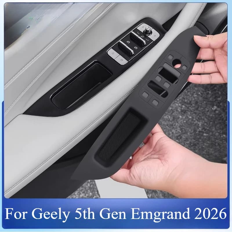 For Geely 5th Gen Emgrand 2026 Door Window Lifting Panel Silicone Pad Button Protection Mat Storage Car Interior Accessories