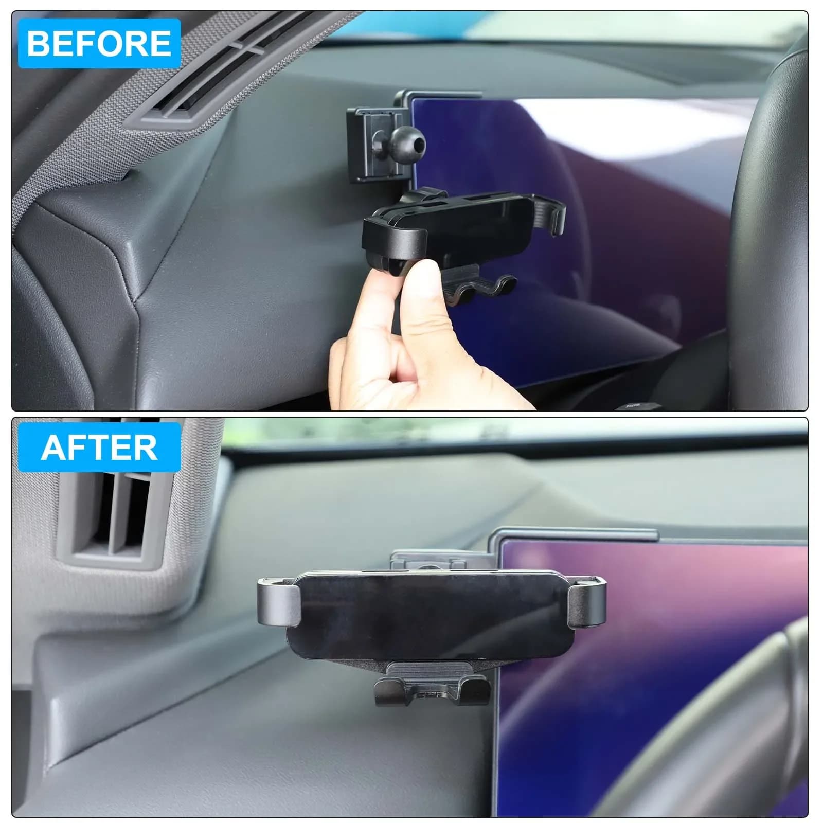 For BMW 5 Series G60 2024+ ABS black Car styling car dashboard left mobile phone stand car interior modification accessories