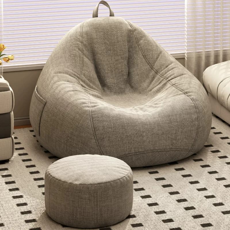 Cushioned Living Room Relax Bean Bag Sofas 1-Person Soft Outdoor Bean Bag Sofas Lounge Simple Floor Sillones Puffs Furniture