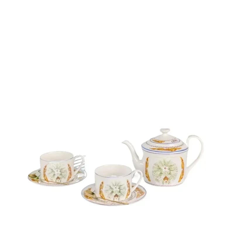 Coffee cup and saucer couple double cup gift box European afternoon  set household bone china set