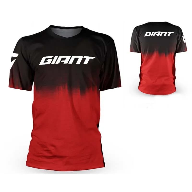Giant Men's Motorcycle Riding Short-Sleeved T-Shirt, Hot-Selling Fast Drying Breathable Shirt, BMX Mountain Bike MTB Jersey