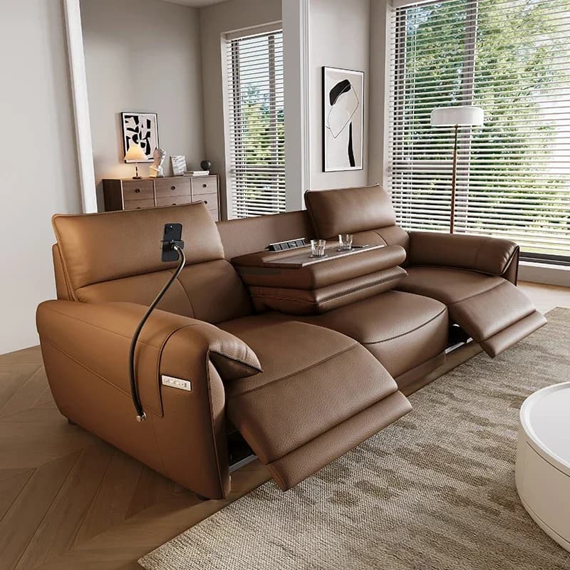 Leather Luxury Living Room Sofas Italian 3 Seater Modern Designer Sofa Sectionals Recliner Divano Soggiorno Furniture Home